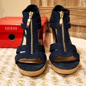 Guess Denim Espadrille Wedges